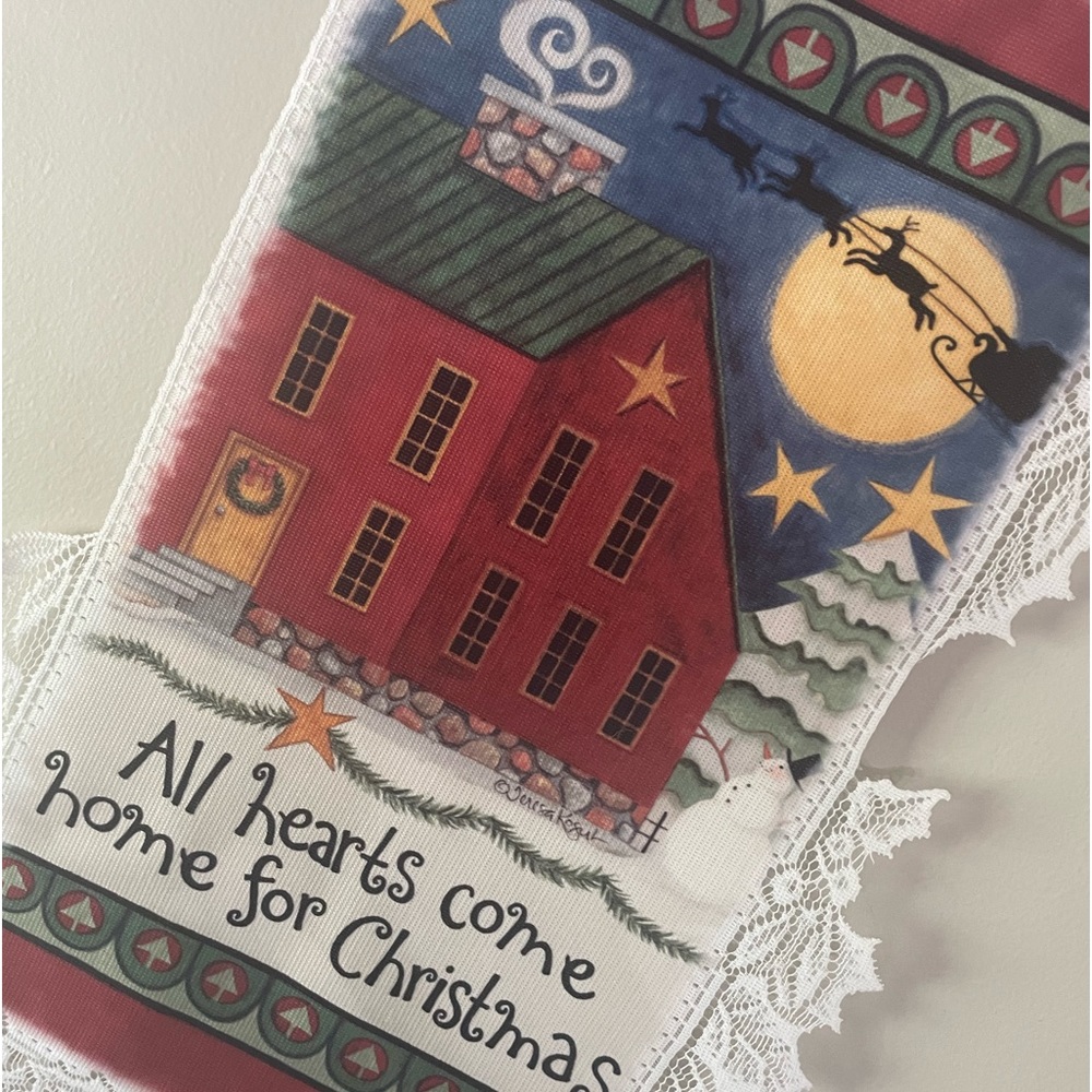 Holiday Lace wall hanging Heritage Lace brand